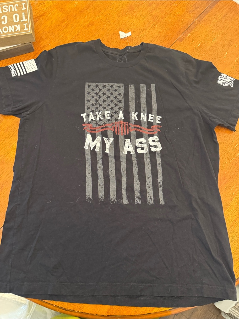 Men's Black Graphic Short-Sleeve Tee - Patriotic Statement xxl Nine Line apparel